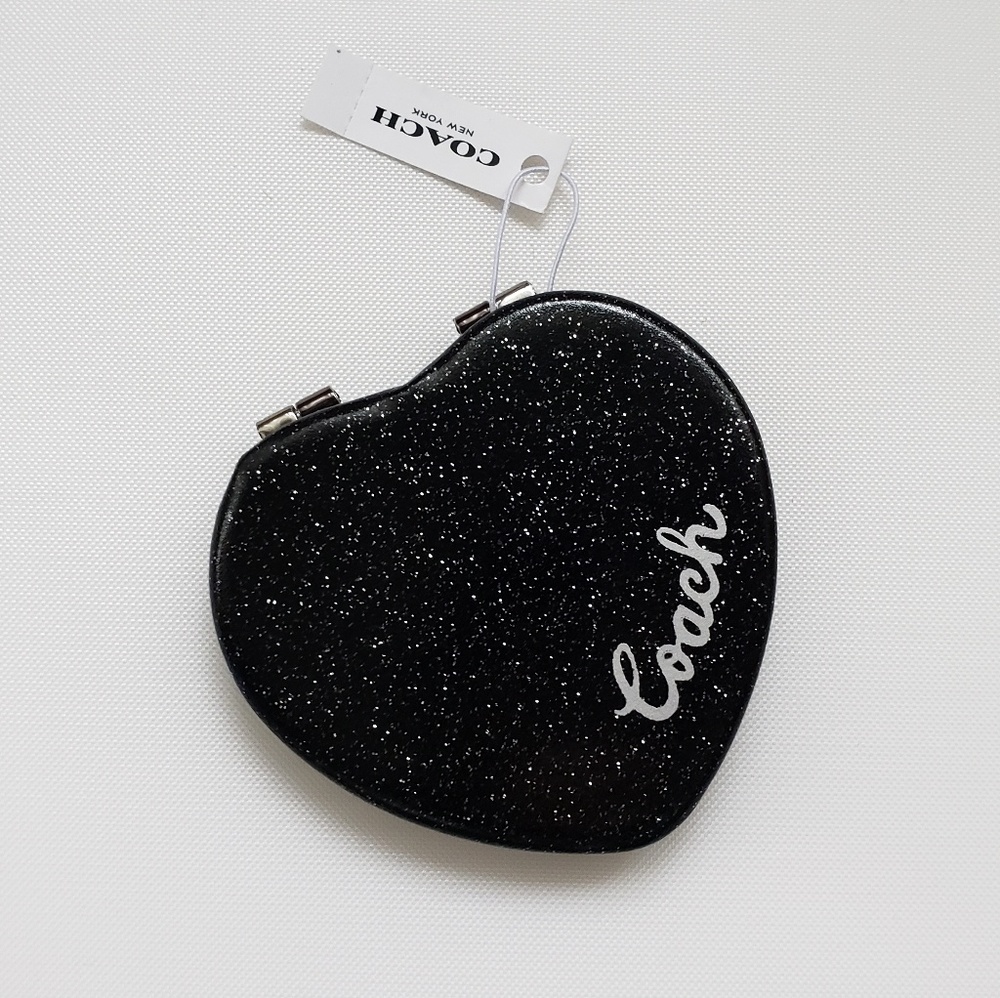 Coach Black Heart Mirror - Picture 1 of 5